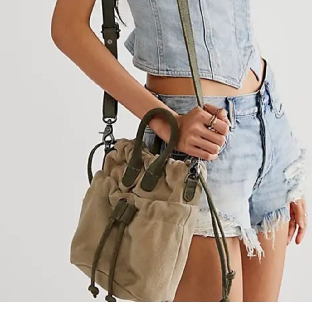 Free People Scout Slouchy Tan Crossbody Bag